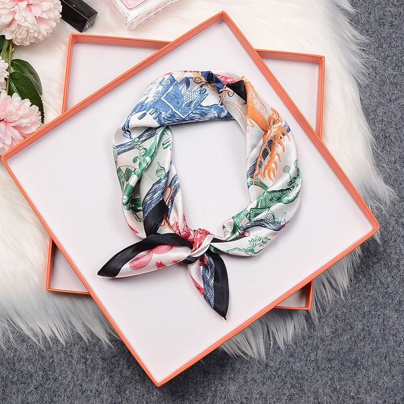 Printed Floral Silk Scarf